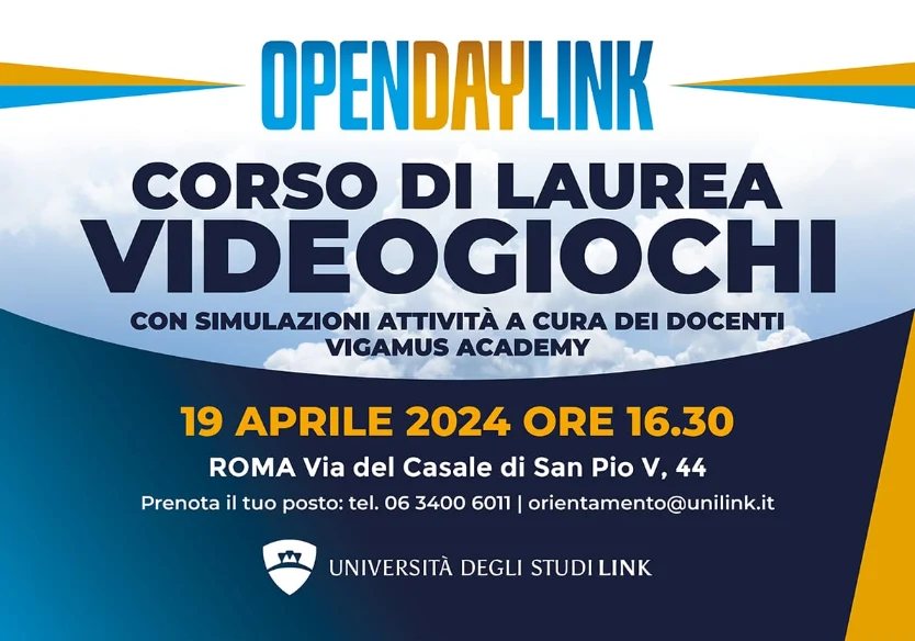 Open Day Link University: Corso di Laurea in Videogiochi